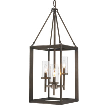 Golden 2073-3P GMT - Golden Lighting Smyth 3-light Pendant in Gunmetal Bronze